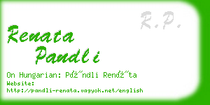 renata pandli business card